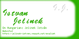 istvan jelinek business card